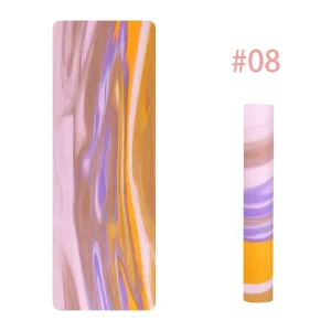 PU Natural Rubber Yoga Mat Portable 5 mm Yoga Pilates Mat with Printed Logo