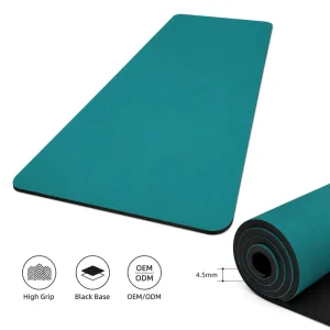 PU Rubber Fitness Mat 72×27 Inch 4.5mm Rectangular High-Grip Non-Slip Yoga Pilates Workout Mat