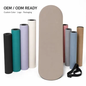 PU Rubber Home Gym Exercise Mat 183x68cm 4.5mm Capsule Shape Rounded Ends Wet Grip for Yoga Pilates