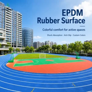 PU Rubber Running Track Sandwich System Tartan Track for Soccer Fields, Stadiums, and Playgrounds Shock Absorption Flooring