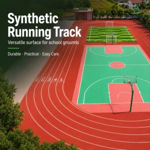 PU Rubber Running Track Sandwich System for Outdoor Track and Field Stadiums and Playgrounds