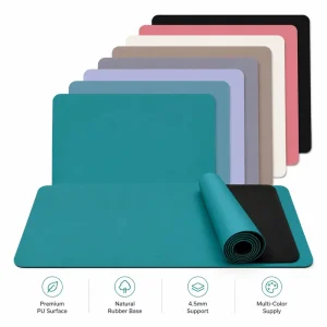 PU Rubber Workout Mat 183x68cm 4.5mm Rectangular Non-Slip Sweat-Grip Yoga Pilates Exercise Mat Supplier