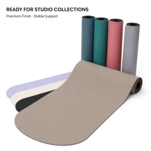 PU Rubber Yoga Floor Mat 183x68cm 4.5mm Capsule Shape Dual Layer Anti Slip for Pilates Custom Logo OEM Manufacturer