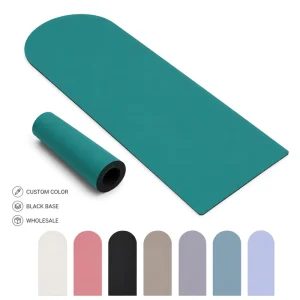 PU Rubber Yoga Mat 4.5mm 183x68cm Semi-Circle One Rounded End Non-Slip Yoga Studio Mat OEM Factory