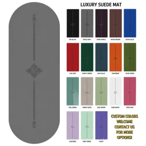 PU and Natural Rubber Yoga Mat Oval Arc Edge High-Grip Anti-Slip Wear-Resistant Fitness Exercise Mat