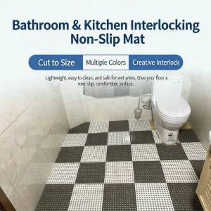 PVC Anti Slip Bath Shower Room Mat Bathroom Floor Mat for Toilet Bath & Massage Splicing Design