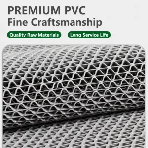 PVC Anti Slip Floor Mat Perforated S Mesh Drainage Quick Dry Washable Rug for Bathroom Kitchen Entrance