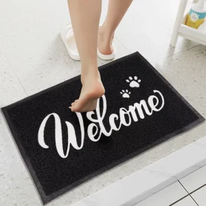 PVC Anti-Slip Washable Door Mat with Loop Noodle Spaghetti Coil Surface for Hotels and Kitchens