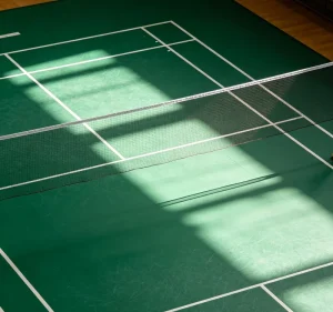 PVC Badminton Court Flooring 6mm Shock Absorb Anti Slip Indoor Professional Tournament Badminton Vinyl Mat