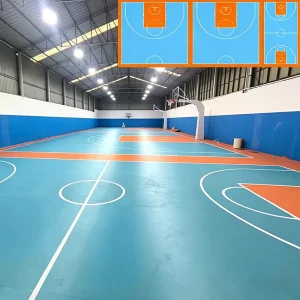 PVC Badminton Court Mat Non-Slip Indoor Sports Flooring for Gyms, Schools, Stadiums, and Training Centers