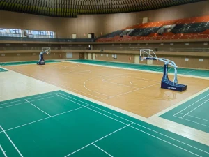 PVC Badminton Court Mat One Step Installation Anti Slip Shock Absorb Sports Flooring for Indoor Gym