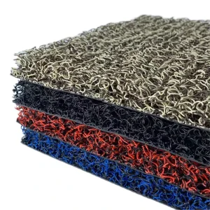 PVC Coil Mats Roll for Gold Prospecting Loop Pile Cushioned Washable Spaghetti Noodle Rolls Mining Carpet Door Mat