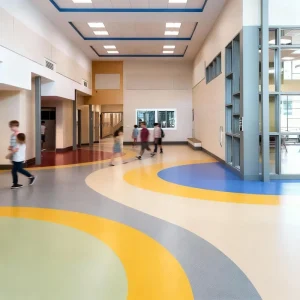 PVC Commercial Piso Vinilico Vinyl Flooring for School Hospital Gym Building Material