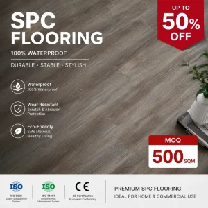PVC Flooring, Fireproof, High Hardness, Wear-Resistant, SPC Flooring, 8mm/10mm/12mm