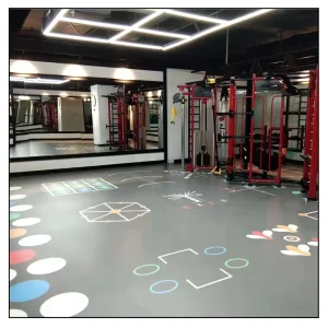 PVC Gym Flooring for CrossFit with Customized Design