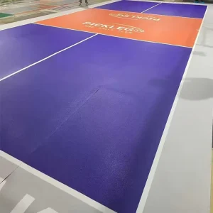 PVC Gym Sport Flooring Badminton Basketball Table Tennis Pickleball Courts Eco-Friendly Custom Color Anti-Slip Waterproof Shock