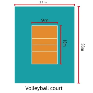 PVC Indoor Volleyball Court Flooring 4.5mm 6mm Thickness Athletic Plastic Roll for Sports Court Surface