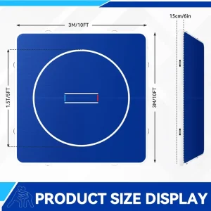 PVC Inflatable Wrestling Mat for Taekwondo and MMA Portable Waterproof Drop-Stitch Gym Training Floor