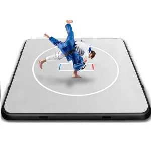 PVC Inflatable Wrestling and Tumbling Mat, Anti-Slip Surface, for High-Impact Grappling Training, Customizable