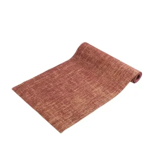 PVC Linen Yoga Mat 5mm Thickness Sweat Absorbing Anti Slip Customized Size