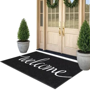 PVC Non-Slip Waterproof Rubber-Backed 71×47 Front Door Mat