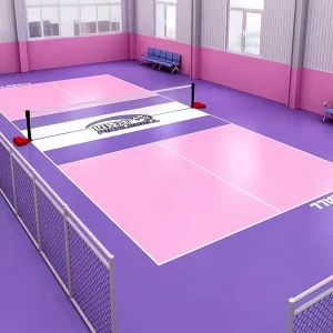 PVC Pickleball Court Flooring Roll Portable Indoor Outdoor Custom Logo CI-002 Model China Zhejiang