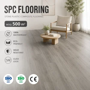 PVC SPC Flooring Sound-Insulating High Hardness 7mm 10mm 12mm