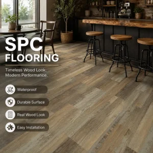 PVC SPC Flooring, Waterproof, Eco-Friendly, Rigid Core, 10mm 12mm 14mm