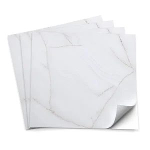 PVC Self Adhesive Vinyl Floor Tile 800x800mm Marble Look Commercial Interior Project WYRAX