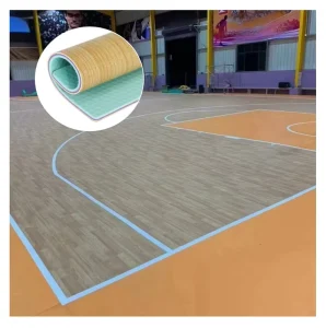 PVC Sport Floor Eco Friendly Shock Absorption Easy Installation Anti Slip Surface Custom Color Indoor Outdoor Use 5 10 Year