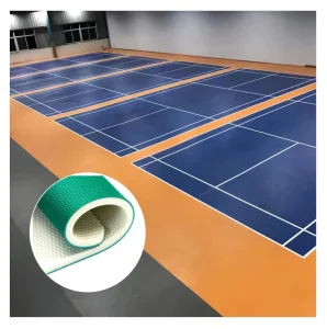 PVC Sport Flooring Badminton Basketball Table Tennis Pickleball Courts Eco Friendly Custom Color Anti Slip Shock Absorption 5 10