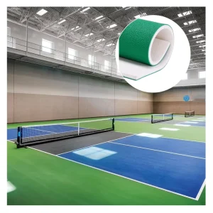 PVC Sports Flooring Roll Badminton Court Mat Indoor Gymnasium Foam Backing Shock Absorbing Easy Clean