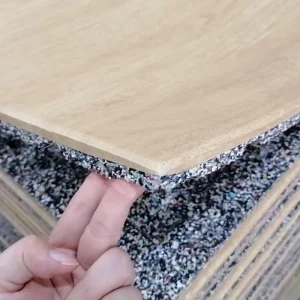PVC Surface Rubber Matting Wear Resistant Sports Flooring Shock Absorbing for Home Weight Training