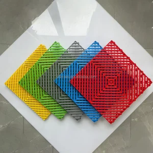 PVC Vinyl Flooring Tiles Anti Slip Interlocking Waterproof Eco Friendly Anti Scratch Modern Indoor Use