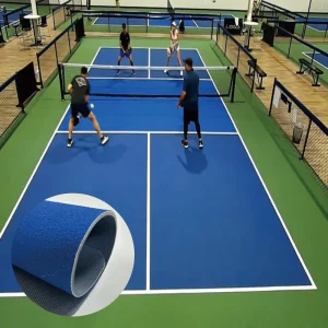 PVC Vinyl Pickleball Court Mat Roll Floor Acrylic Surface for Indoor and Outdoor Non-Slip Waterproof Adhesive Installation