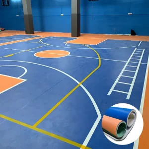 PVC Vinyl Rolling Flooring for Basketball Badminton Tennis Court Anti-slip Sports Floor Mat