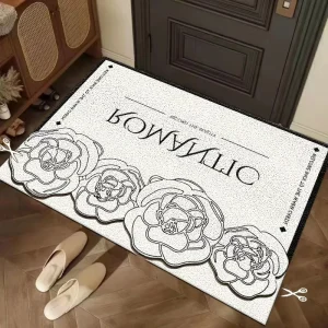 PVC Washable Non-Slip Floor Mat with Thick Rubber Backing and Wire Loop Design for Entrance Hallway and Shoe-Changing Area
