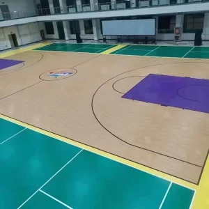 PVC vinyl basketball court flooring