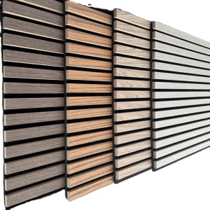 Painted Slat Panels Effective Sound Absorption & Noise Reduction for Living Room Wall Decoration