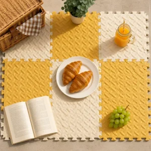 Pastel Color EVA Interlocking Floor Mats Anti-Slip Waterproof Soft Foam Tiles Home Kids Bedroom Nursery Custom OEM