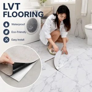 Peel and Stick Floor Tile LVT Cement Pattern Waterproof Easy Clean Moisture Resistant Home Decoration Factory Direct