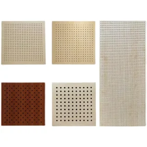 Perforated Decorative Wooden Acoustic MDF Wall Panels Sound Absorbing Board for Theater Home Office and Recording Studio