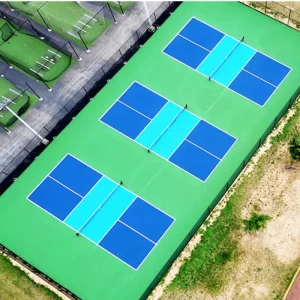 Pickleball Court 44ft*20ft PVC Roll Mat Pickleball Post Flooring Outdoor Pickleballs Sport Tile Court With Rackets