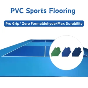 Pickleball Court Acrylic PVC Flooring, 3mm, Shock Absorbing, Antibacterial, Easy Installation