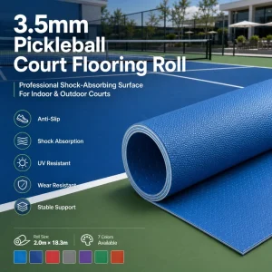 Pickleball Court Flooring System With UV Resistant Anti Slip Surface and Shock Absorbing Layer for Professional Sports Venues