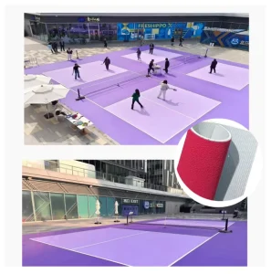 Pickleball Court PVC Sports Flooring Sample, Anti-Abrasion, Elastic, Anti-Slip, Shock Absorption