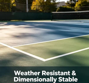 Pickleball PVC Flooring, 3.0 mm, Solid Matte Bottom, Indoor/Outdoor, Stable Bounce Performance