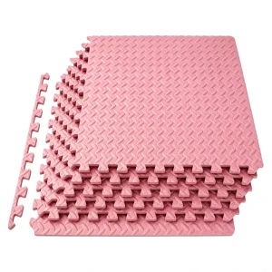 Pink High-Density Durable EVA Interlocking Gym Flooring Foam Mat Tiles