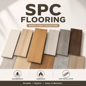 Piso De Vinilo Pvc SPC Rigid Core Flooring 0.5mm Wear Layer IXPE Backing Walnut Design OEM Manufacturer Commercial Supply