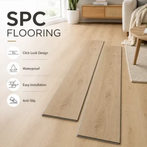 Pisos Laminados Pvc SPC Click Lock Waterproof Vinyl Plank Flooring 5mm IXPE Pad